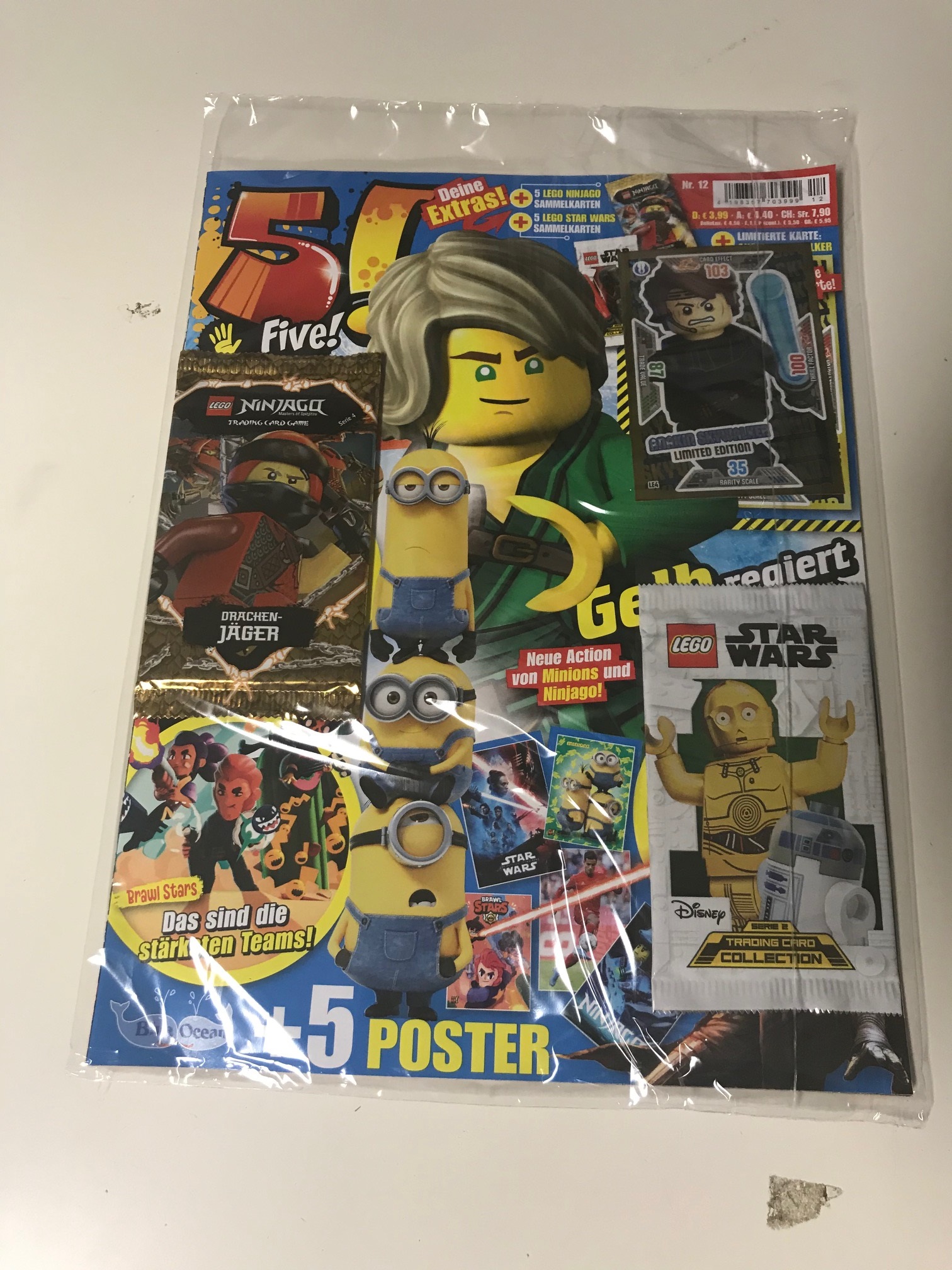 5 Five Magazin Nr 12 2019 Mit Lego Ninjago Star Wars Booster Le4 Lego Star Wars Stick It Now - brawl stars sammelfiguren