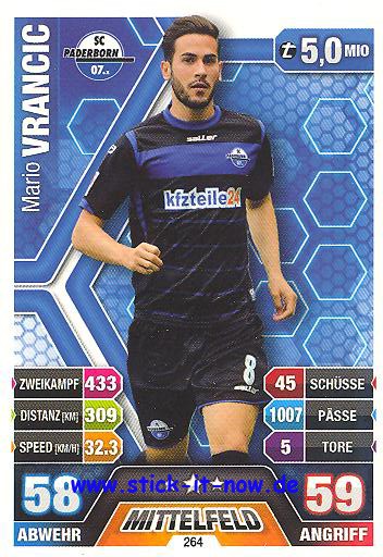 Match Attax 14/15 - Mario VRANCIC - SC Paderborn - Nr. 264