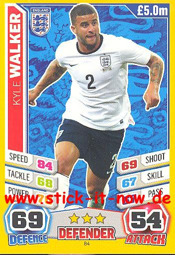 Match Attax &quot;World Stars WM 2014&quot; - KYLE WALKER - Nr. 84