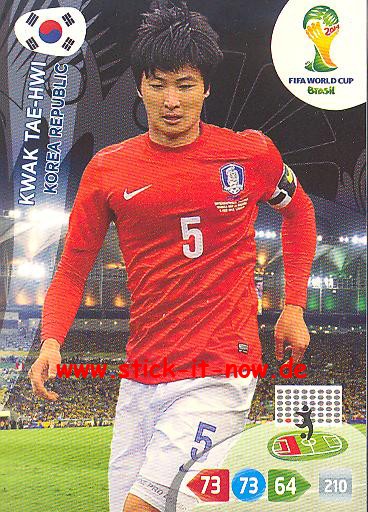 Panini Adrenalyn XL Brasil WM 2014 - KWAK TAE-HWI