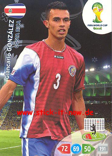 Panini Adrenalyn XL Brasil WM 2014 - Giancarlo GONZALEZ