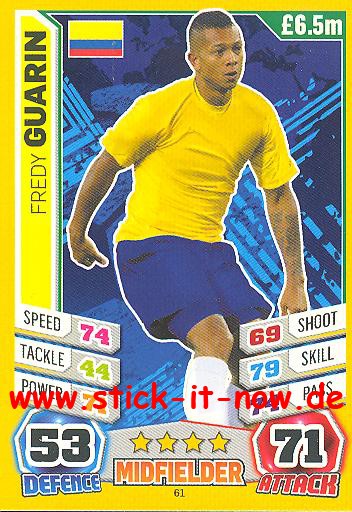 Match Attax &quot;World Stars WM 2014&quot; - FREDY GUARIN - Nr. 61