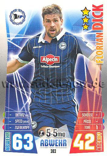 Match Attax 15/16 - Florian DICK - DSC Arminia Bielefeld - Nr. 383