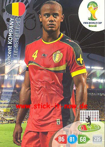 Panini Adrenalyn XL Brasil WM 2014 - Vincent KOMPANY