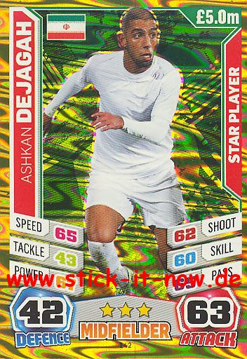 Match Attax &quot;World Stars WM 2014&quot; - ASHKAN DEJAGAH - Star-Player - Nr. 142