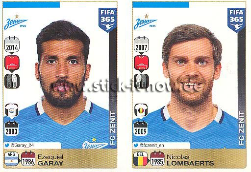 Panini FIFA 365 Sticker - Nr. 734 - 735