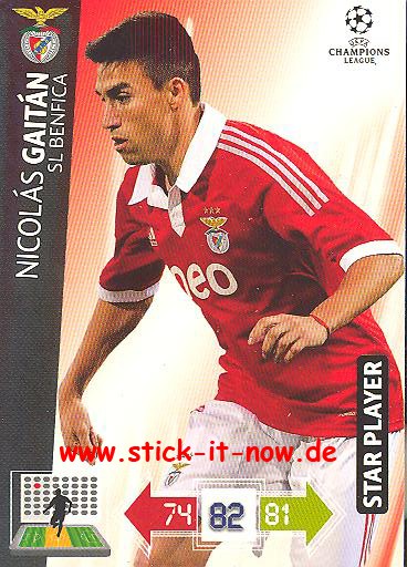 Panini Adrenalyn XL CL 12/13 - Benfica Lissabon - Nicolas Gaitan