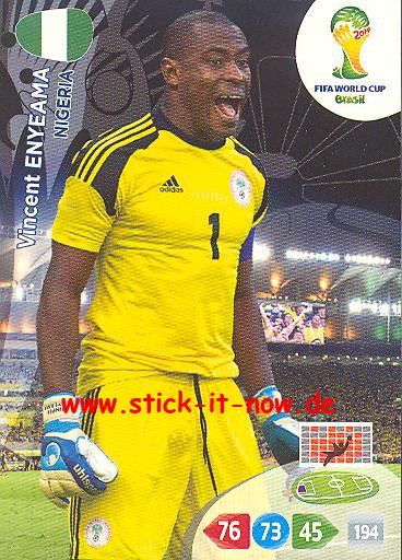 Panini Adrenalyn XL Brasil WM 2014 - Vincent ENYEAMA